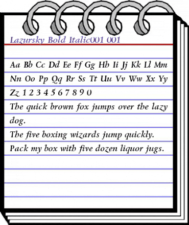 Lazursky Bold Italic animated font preview Lazursky Bold Italic animated font preview
