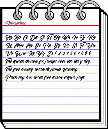 Lazyday Regular animated font preview Lazyday Regular animated font preview