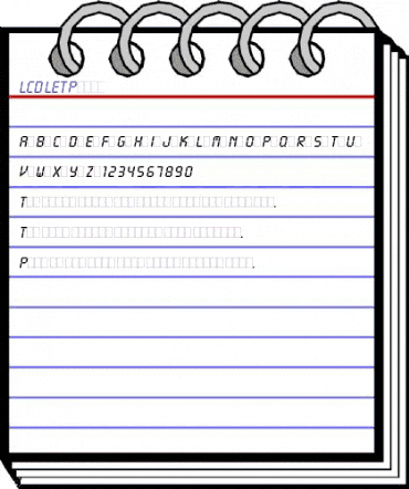 LCD LET Plain animated font preview