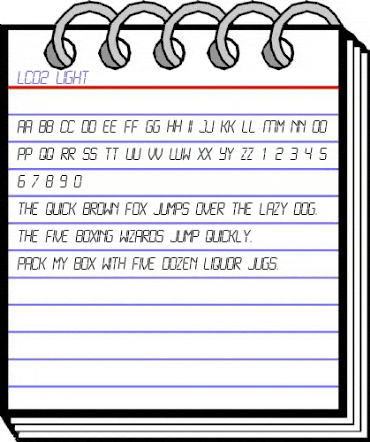 LCD2 Light animated font preview