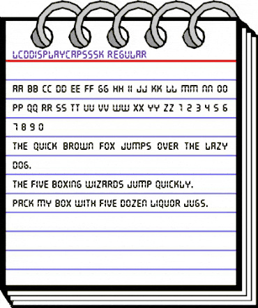 LCDDisplayCapsSSK Regular animated font preview LCDDisplayCapsSSK Regular animated font preview