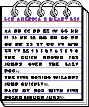 LCR America's Heart LSF Regular animated font preview