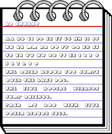 LD Chubby Regular animated font preview