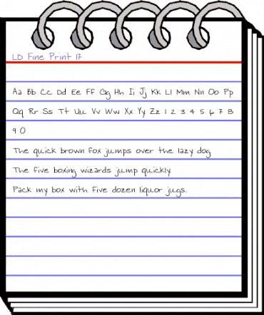 LD Fine Print 17 Regular animated font preview LD Fine Print 17 Regular animated font preview