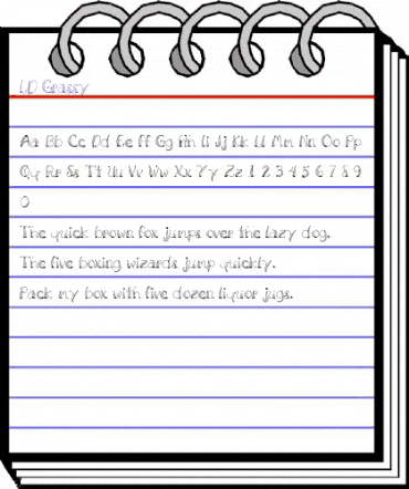 LD Grassy Regular animated font preview