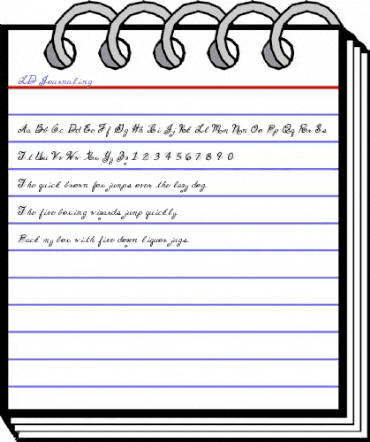 LD Journaling Regular animated font preview