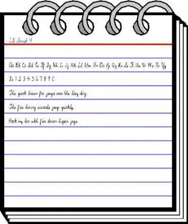 LD Script 4 Regular animated font preview