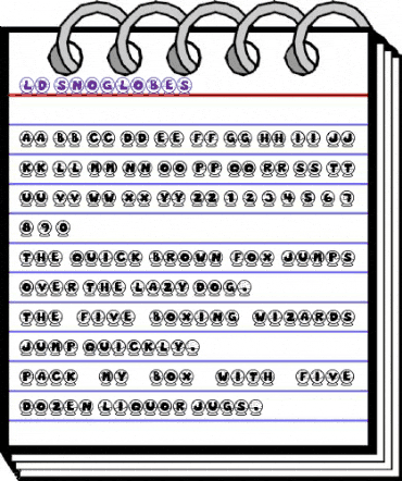 LD SnoGlobes Regular animated font preview LD SnoGlobes Regular animated font preview