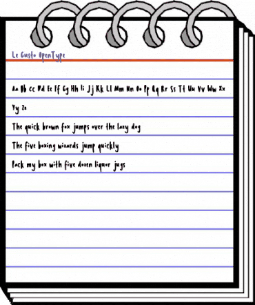 Le Gusto Regular animated font preview Le Gusto Regular animated font preview