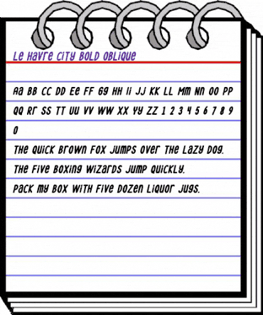 Le Havre City Bold Oblique Havre-City-Bold-Oblique animated font preview