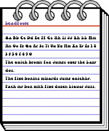 LeadFoote Regular animated font preview