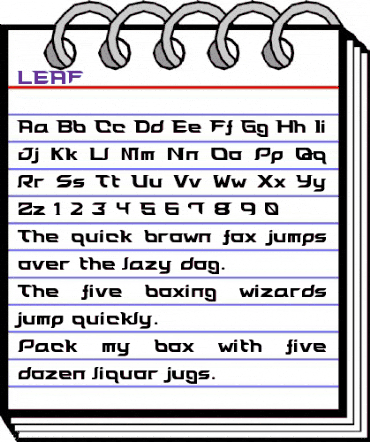 LEAF Regular animated font preview