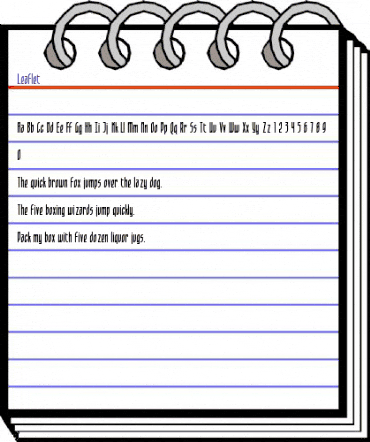 Leaflet Regular animated font preview