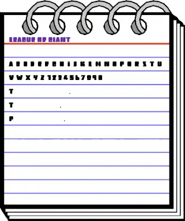 LEAGUE OF GIANT Regular animated font preview