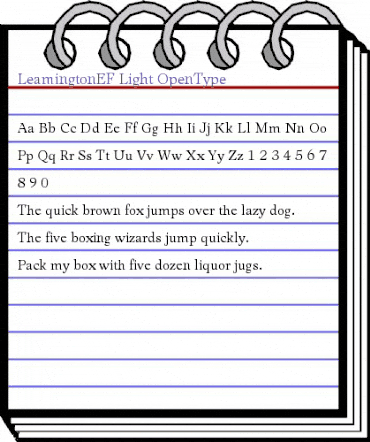 LeamingtonEF Light animated font preview LeamingtonEF Light animated font preview