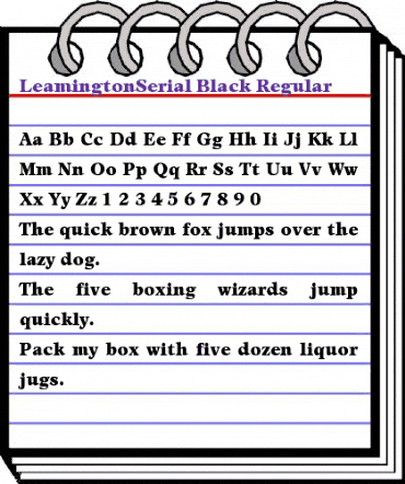 LeamingtonSerial-Black Regular animated font preview