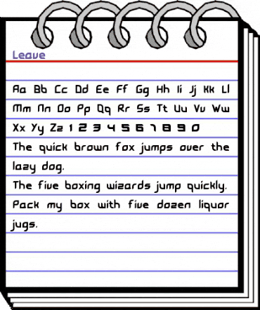 Leave Regular animated font preview