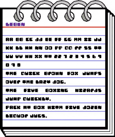 Leben Regular animated font preview Leben Regular animated font preview