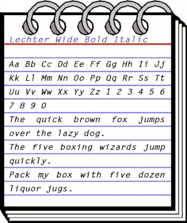 Lechter Wide Bold Italic animated font preview Lechter Wide Bold Italic animated font preview