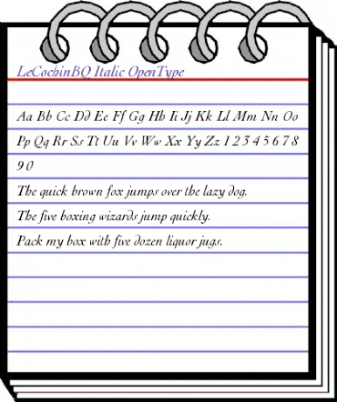 Le Cochin BQ Regular animated font preview Le Cochin BQ Regular animated font preview