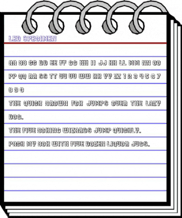 Led Specimen Regular animated font preview