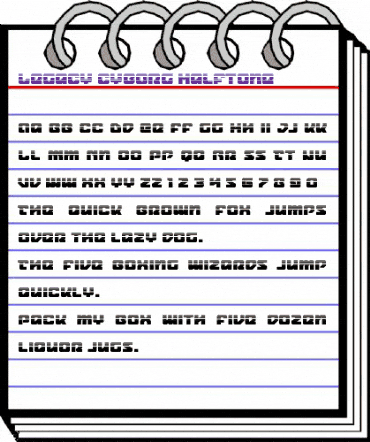 Legacy Cyborg Halftone Regular animated font preview Legacy Cyborg Halftone Regular animated font preview