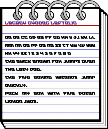 Legacy Cyborg Leftalic Regular animated font preview Legacy Cyborg Leftalic Regular animated font preview