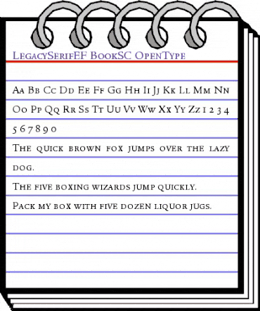 LegacySerifEF BookSC animated font preview
