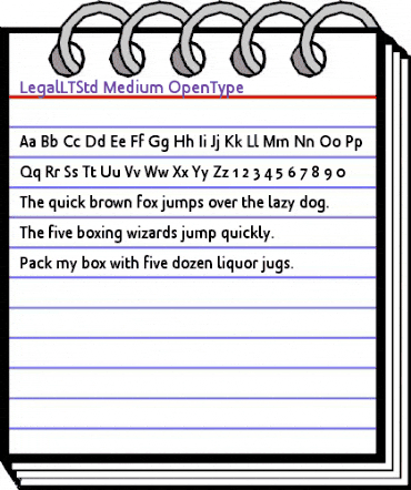 Legal LT Std Medium animated font preview Legal LT Std Medium animated font preview