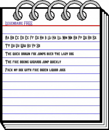 Legendaire FREE Regular animated font preview