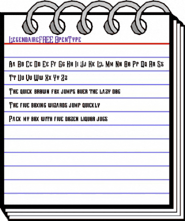 Legendaire FREE Regular animated font preview