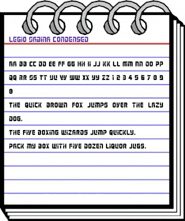 Legio Sabina Condensed Condensed animated font preview Legio Sabina Condensed Condensed animated font preview