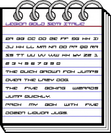Legion Bold Semi-Italic Bold Semi-Italic animated font preview