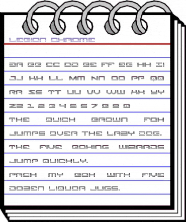 Legion Chrome Regular animated font preview