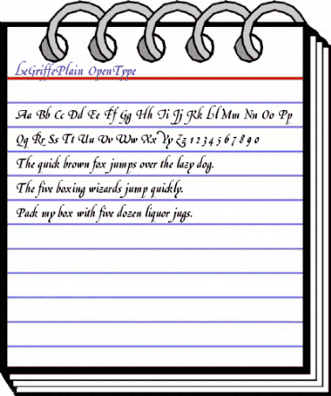 Le Griffe Plain animated font preview Le Griffe Plain animated font preview