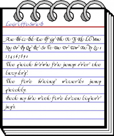 LeGriffeSwaD Regular animated font preview LeGriffeSwaD Regular animated font preview