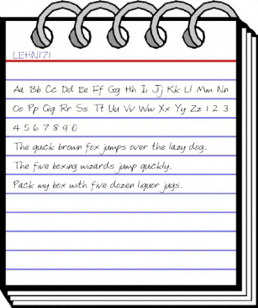 LEHN171 Regular animated font preview