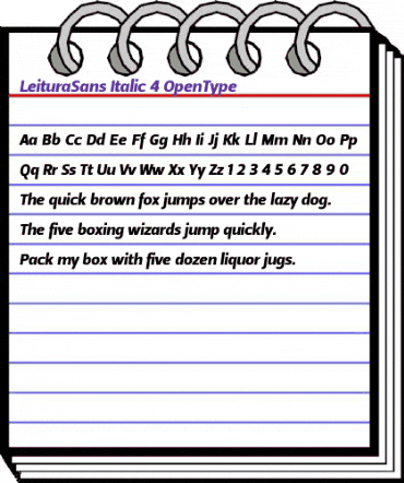 Leitura Sans Italic 4 animated font preview