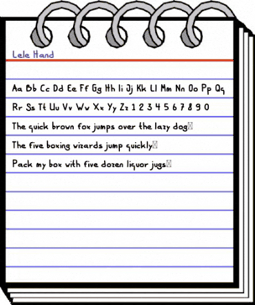 Lele Hand Regular animated font preview