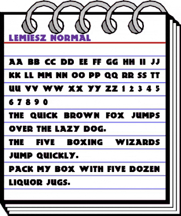 Lemiesz-Normal Regular animated font preview Lemiesz-Normal Regular animated font preview