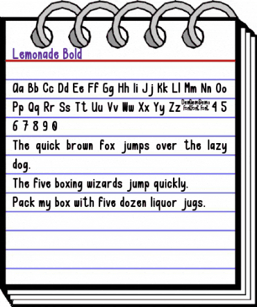 Lemonade Bold Regular animated font preview