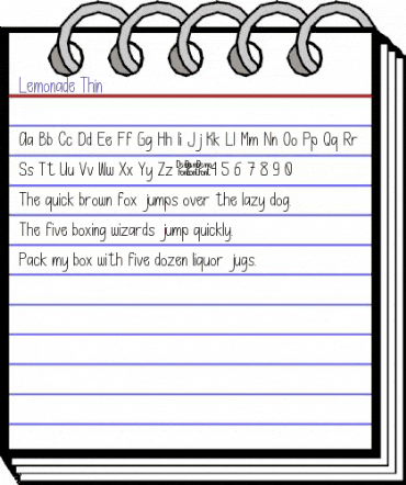 Lemonade Thin Regular animated font preview