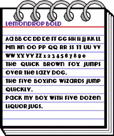 Lemondrop Bold animated font preview