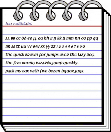 Leo BoldItalic animated font preview Leo BoldItalic animated font preview