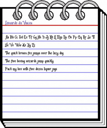 Leonardo da Vincen Regular animated font preview Leonardo da Vincen Regular animated font preview