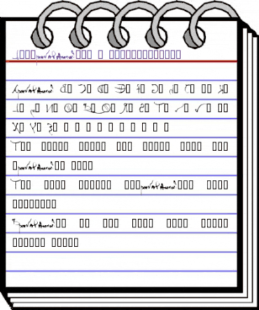 Leonardo's mirrorwriting Regular animated font preview