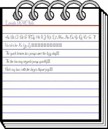 Leonita DEMO Italic animated font preview