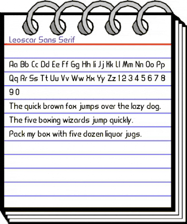 Leoscar Sans Serif animated font preview
