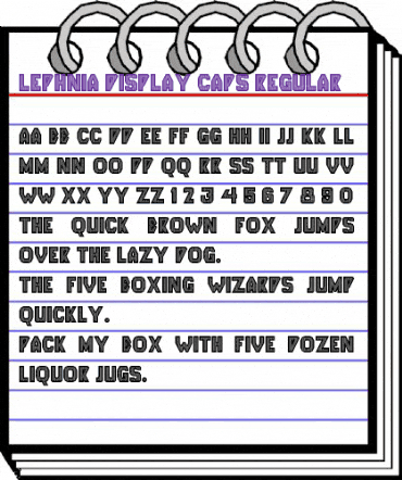 Lephnia Display Caps Regular animated font preview Lephnia Display Caps Regular animated font preview