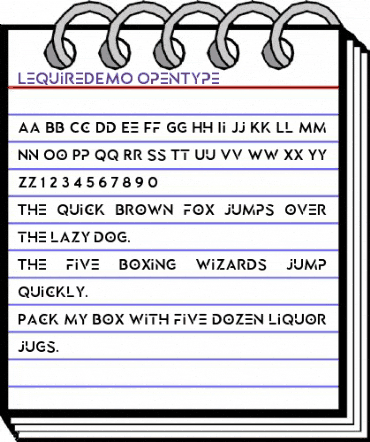 Lequire DEMO Regular animated font preview